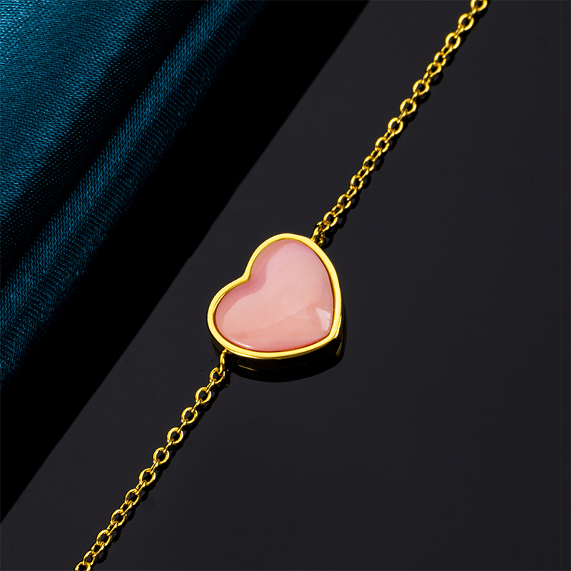 Natural Queen Conch Sweet Heart Bracelet