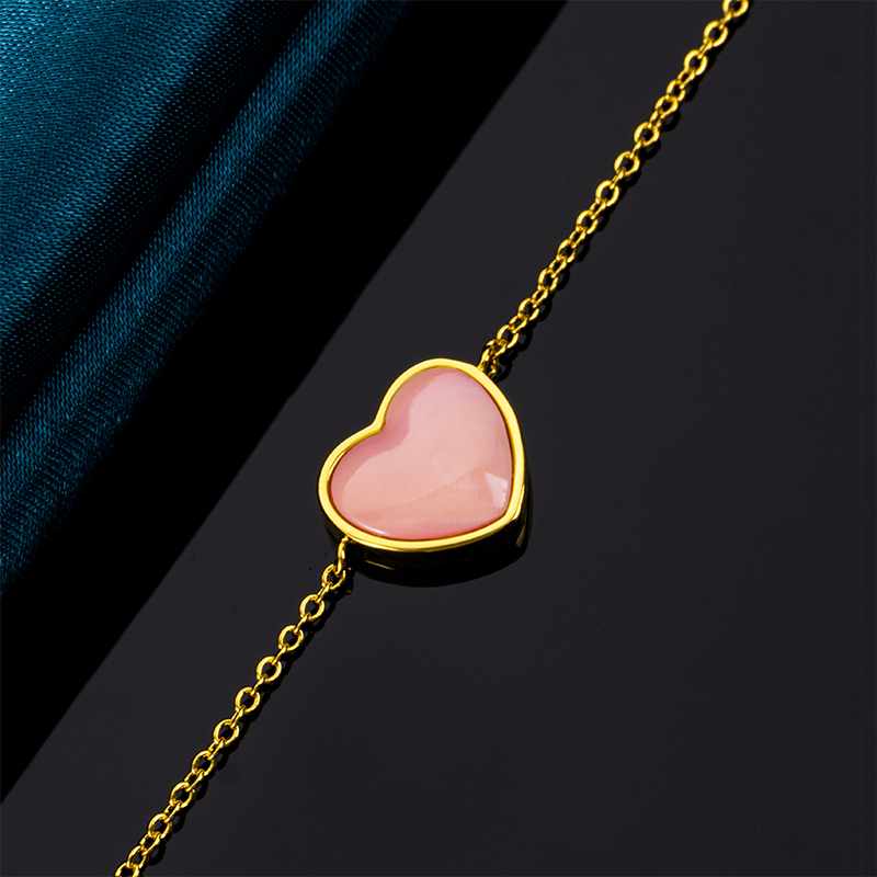 Natural Queen Conch Sweet Heart Bracelet