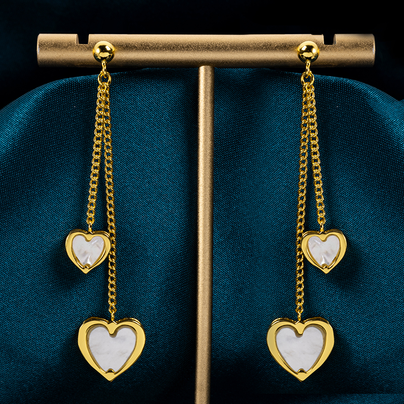 MOP Heart Earrings - Elegant & Romantic Jewelry