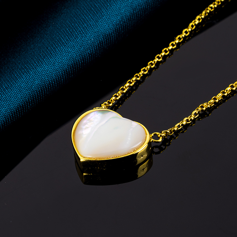 Luminous Heart White MOP Necklace