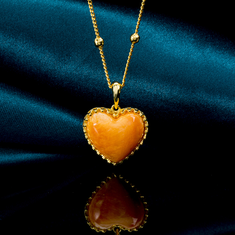 Minimalist Heart Necklace - Natural Spiny Oyster Shell Pendant with Elegant Chain