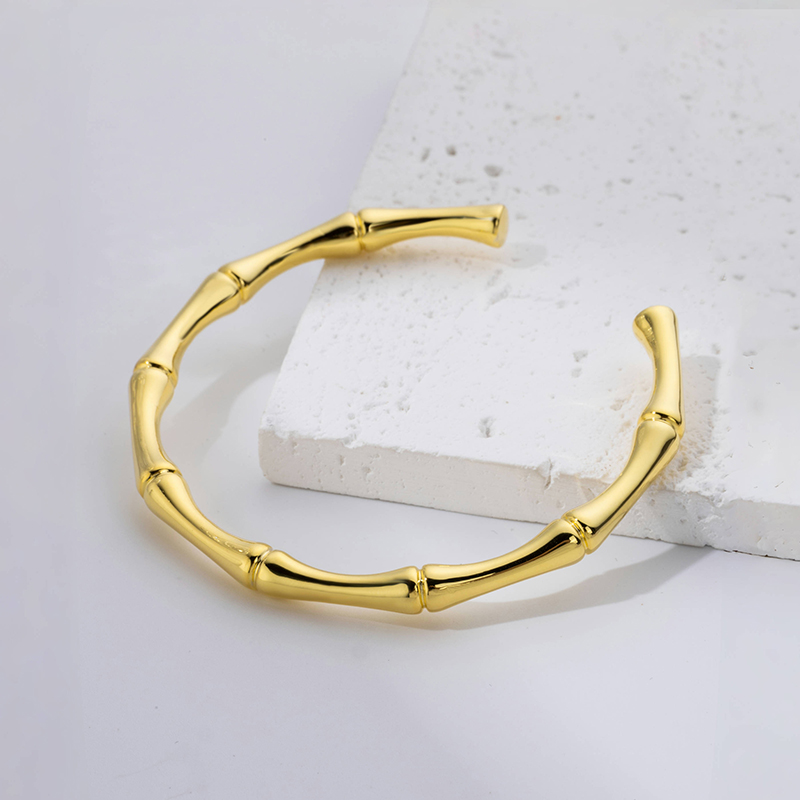 Vintage Bamboo Bangle - Electroformed 999 Silver Jewelry