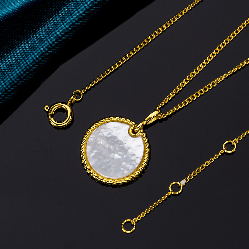 Minimalist Round MOP Necklace