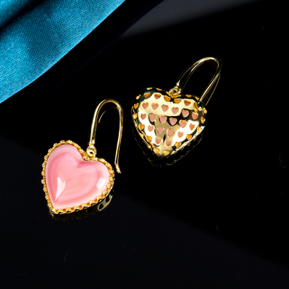 Original Cute Queen Conch Heart Earrings | 18K Gold Plated Hook