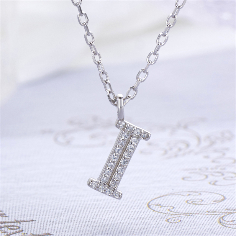 Luxe 925 Silver Alphabet CZ Custom Necklace