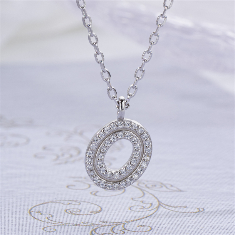 Luxe 925 Silver Alphabet CZ Custom Necklace