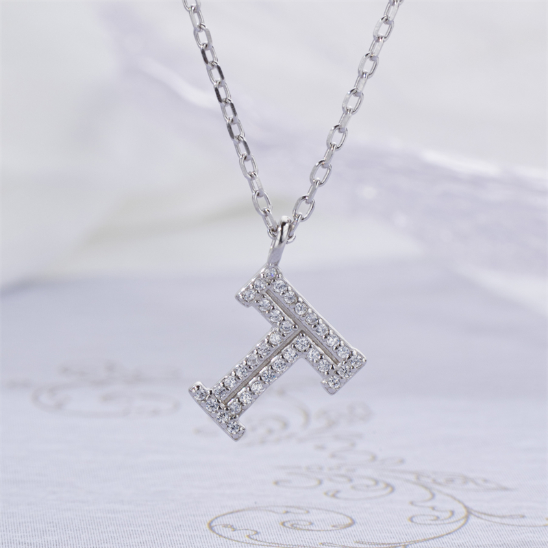 Luxe 925 Silver Alphabet CZ Custom Necklace