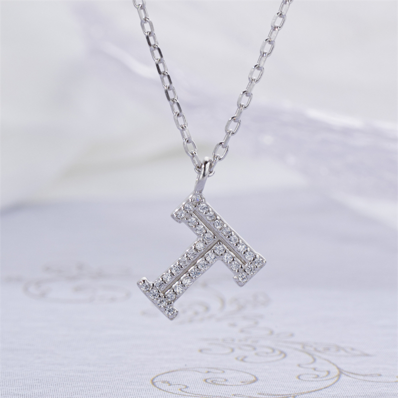 Luxe 925 Silver Alphabet CZ Custom Necklace