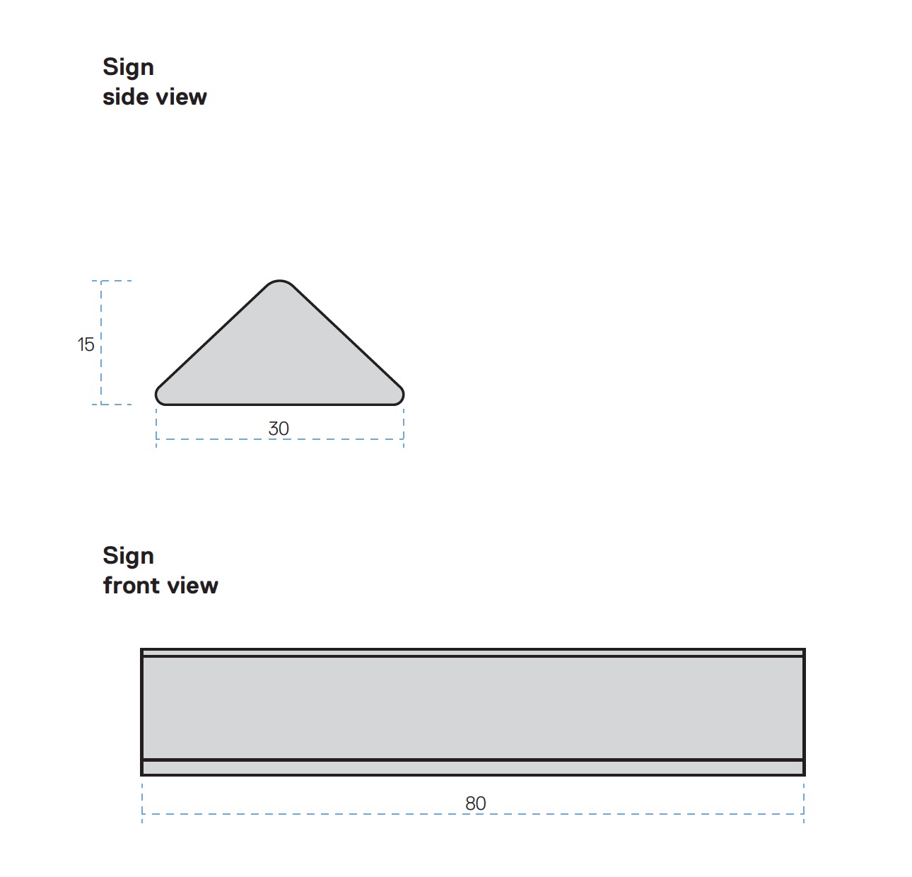 T1002V TRIANGULAR PRESTIGE NAME PLATE