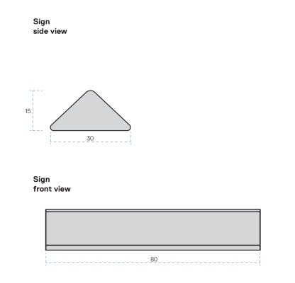T1002V TRIANGULAR PRESTIGE NAME PLATE