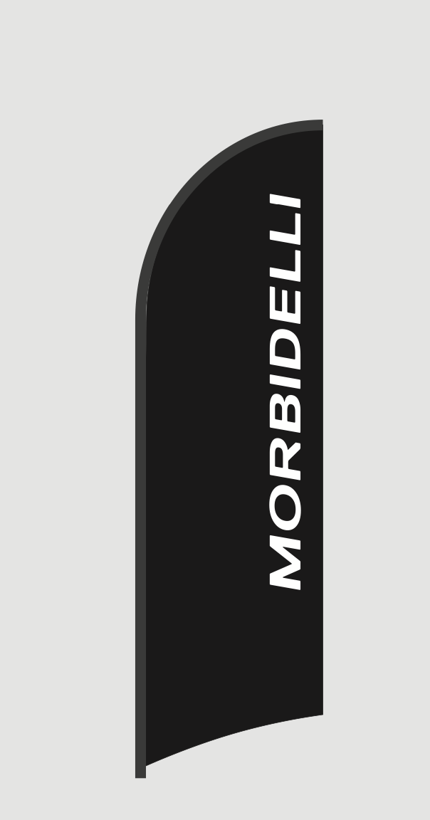 MORBIDELLI  LETTER FEATHER FLAG