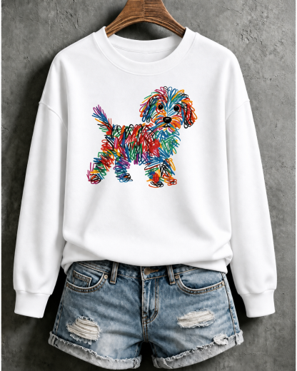 Cute Fall Highland Cow Ghost Printed Sweatshirt