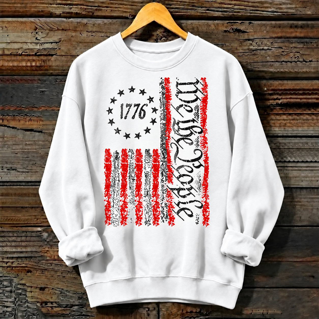 Women’s Veterans Day Printed Crewneck Sweatshirt