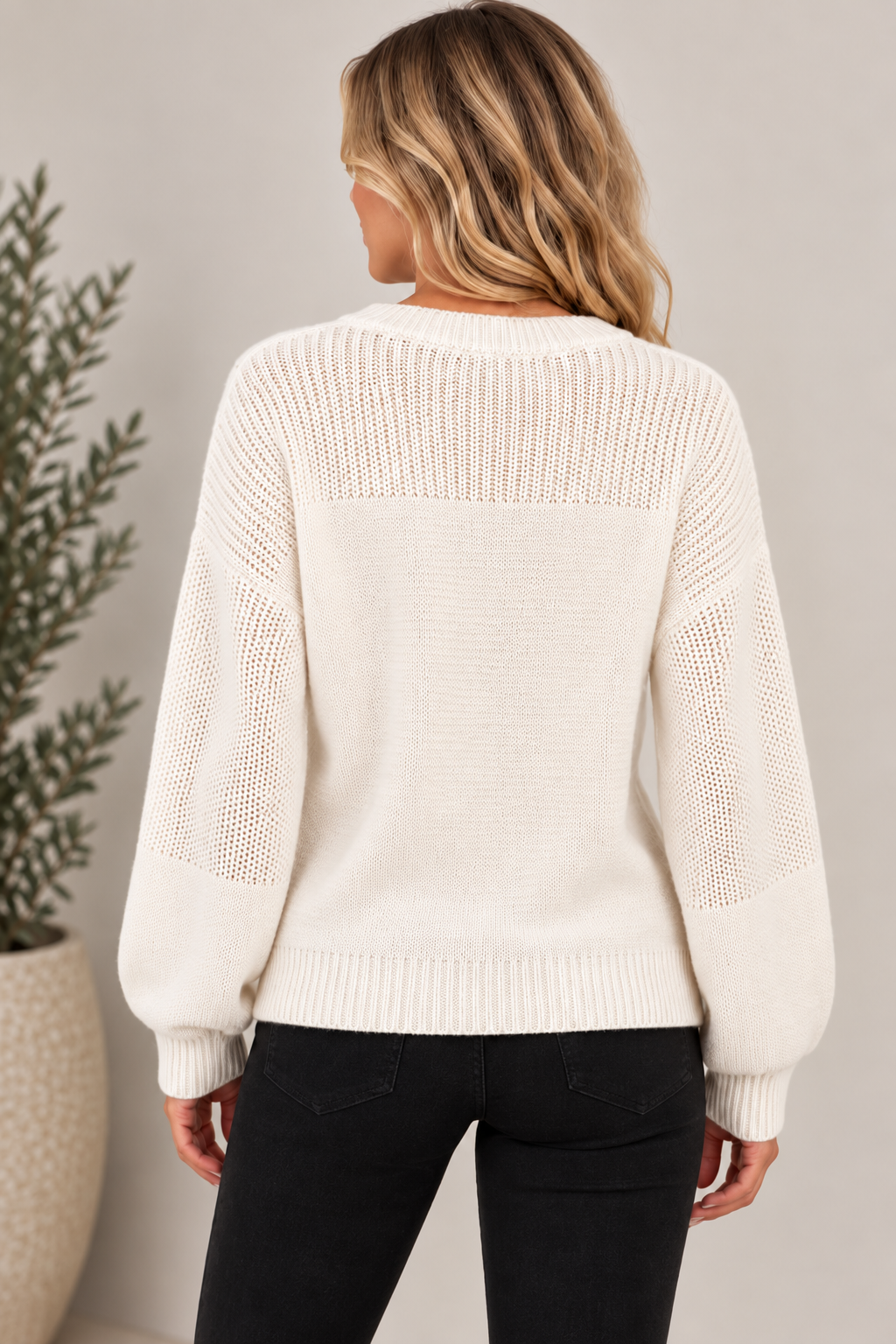 Women's Elegant Textured Knit Oversized Sweater