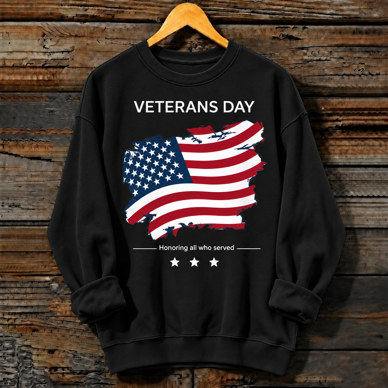 Women’s Veterans Day Printed Crewneck Sweatshirt