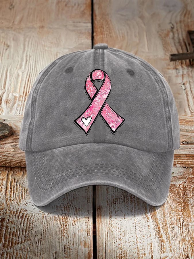 Pink Ribbon Breast Cancer Awareness Warrior Supporter Hat