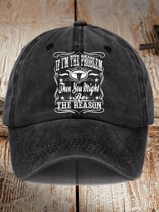 Unisex Distressed Washed Cotton Country Music Morgan Print Hat