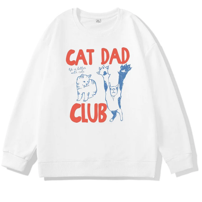 Cat Mom/ Dad Club Pattern Sweatshirt