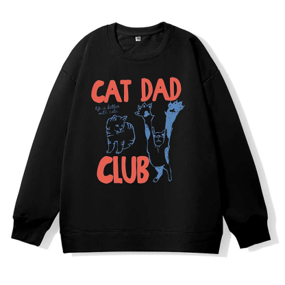 Cat Mom/ Dad Club Pattern Sweatshirt