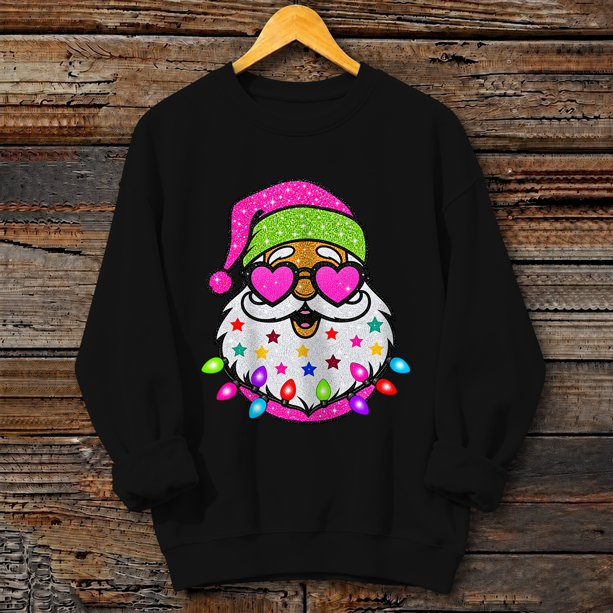Cute Santa Claus Print Crewneck Sweatshirt