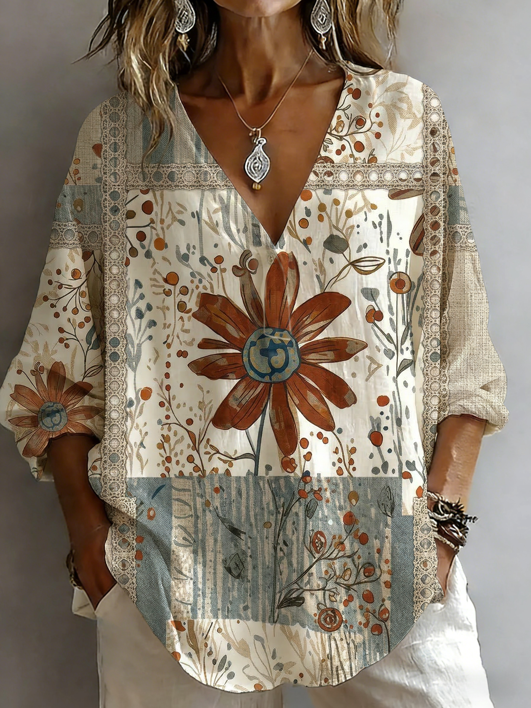 [Copy]Women's Retro Casual Early Spring Shirt