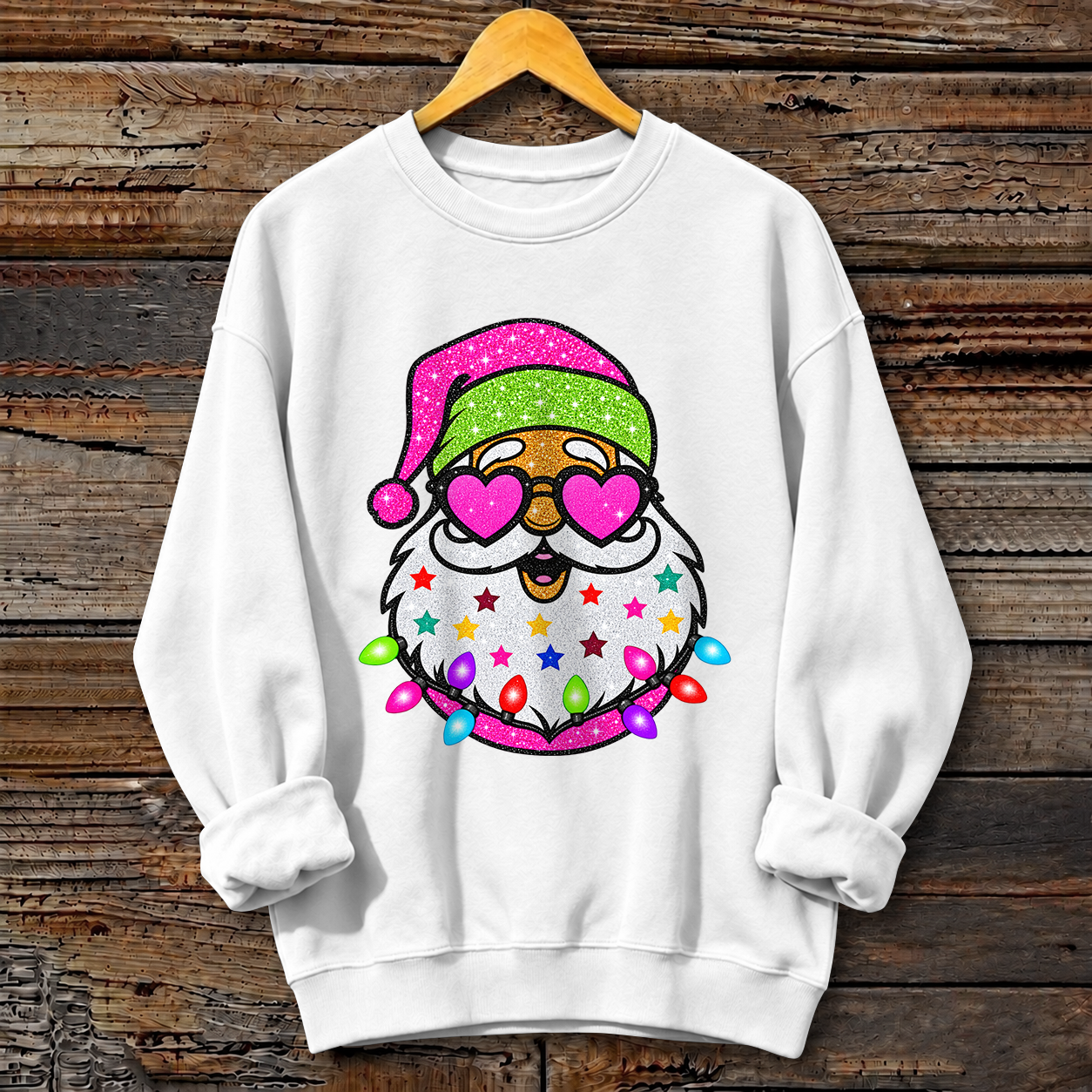 Cute Santa Claus Print Crewneck Sweatshirt