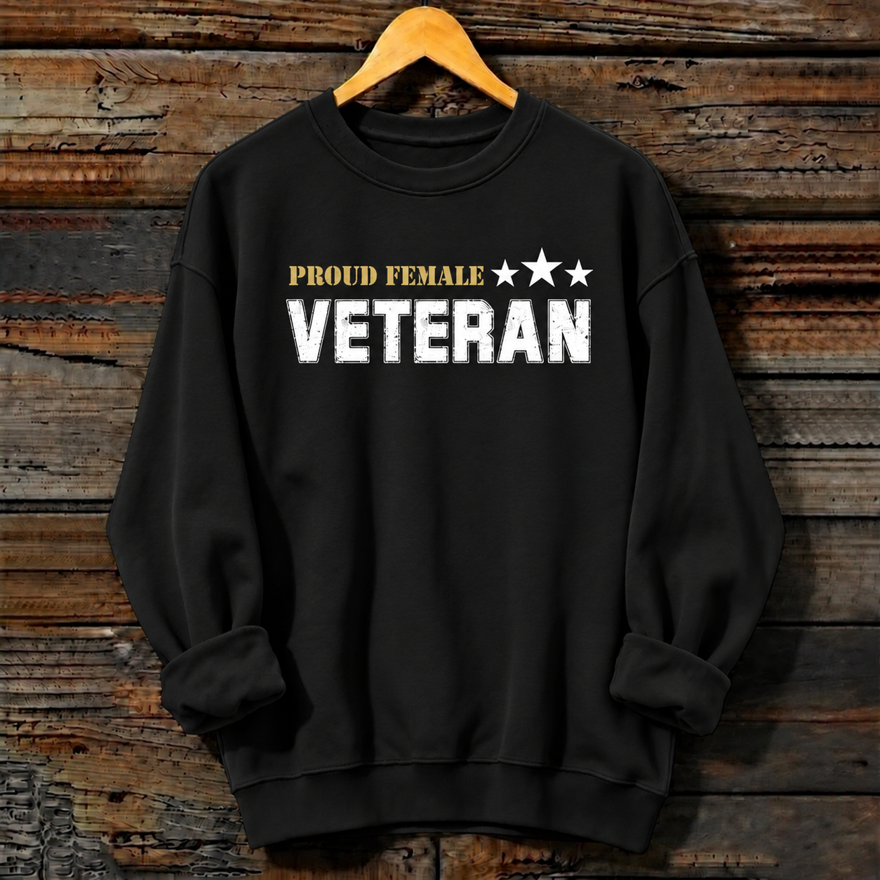 Women’s Veterans Day Printed Crewneck Sweatshirt