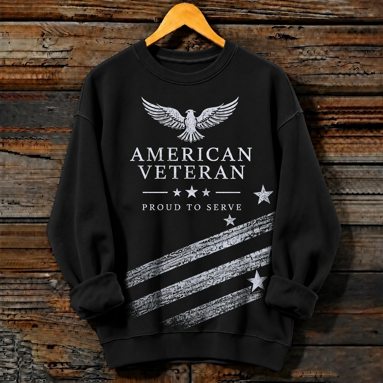 Women’s Veterans Day Printed Crewneck Sweatshirt