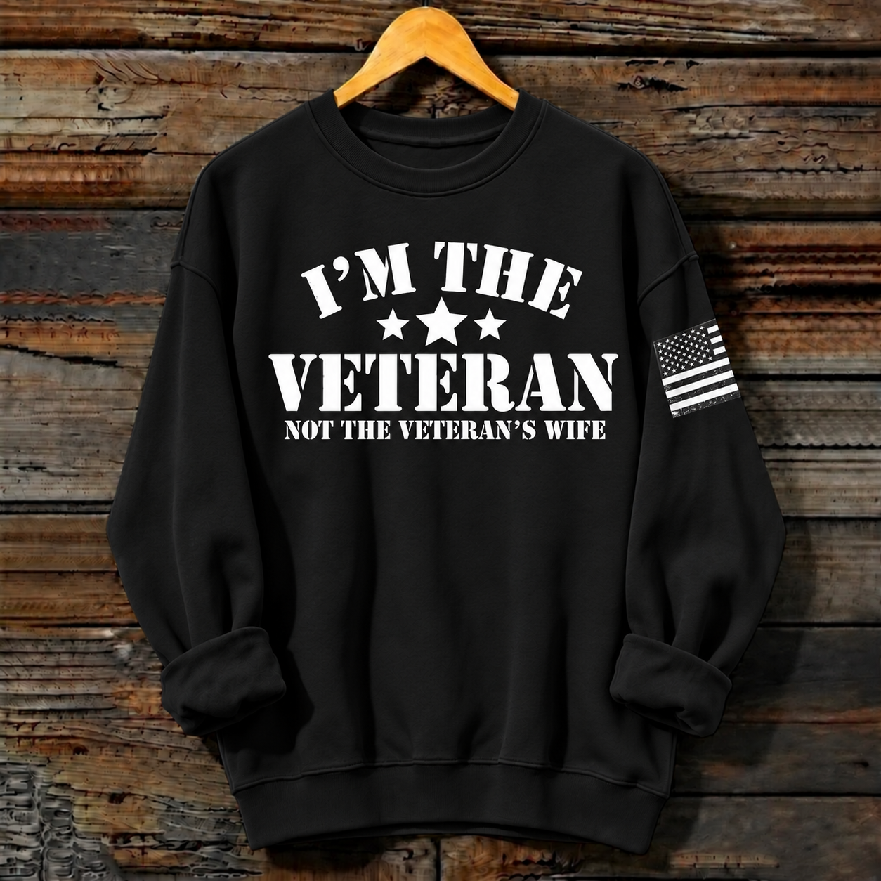 Women’s Veterans Day Printed Crewneck Sweatshirt
