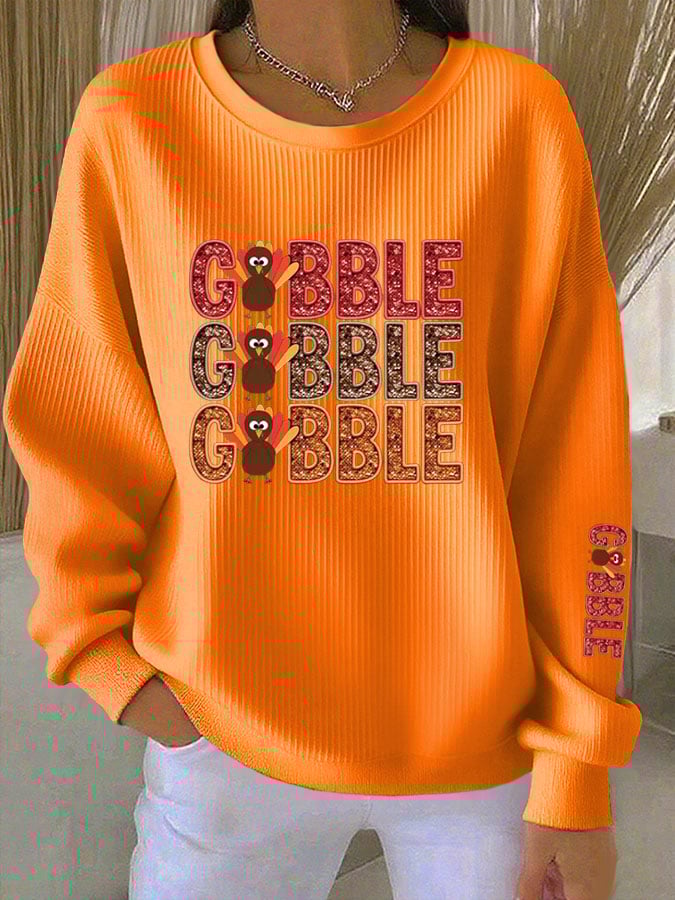 Women's Gobble Turkey Casual Sweatshirt