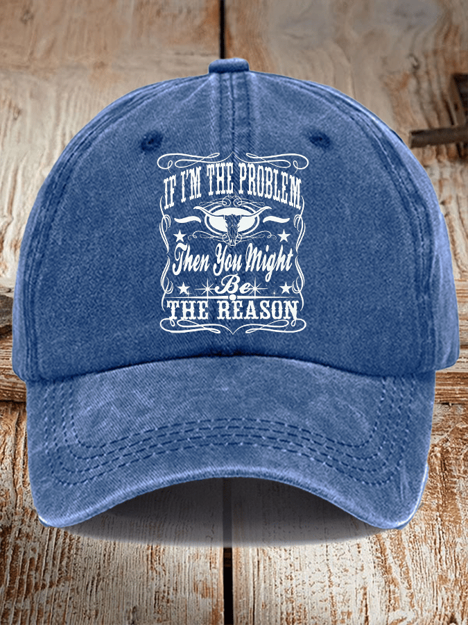 Unisex Distressed Washed Cotton Country Music Morgan Print Hat