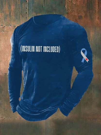 Men's Funny Insulin Not Included Diabetes Awareness Top