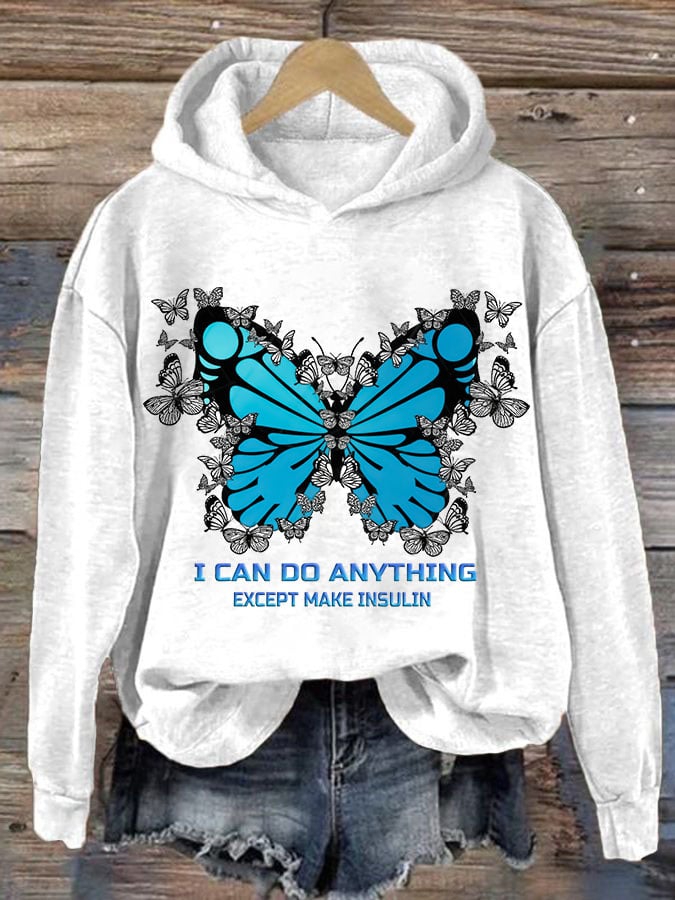 Diabetes Women's Printed Long Sleeve Sweatshirt