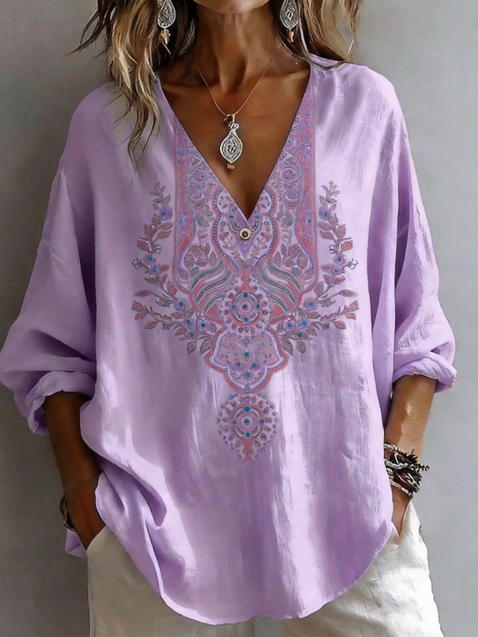 Women's Retro Casual Early Spring Shirt