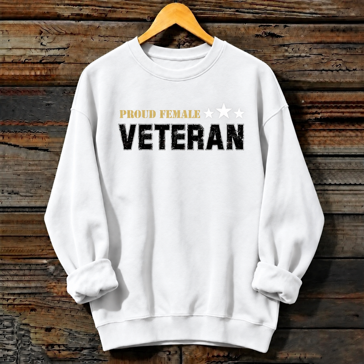Women’s Veterans Day Printed Crewneck Sweatshirt
