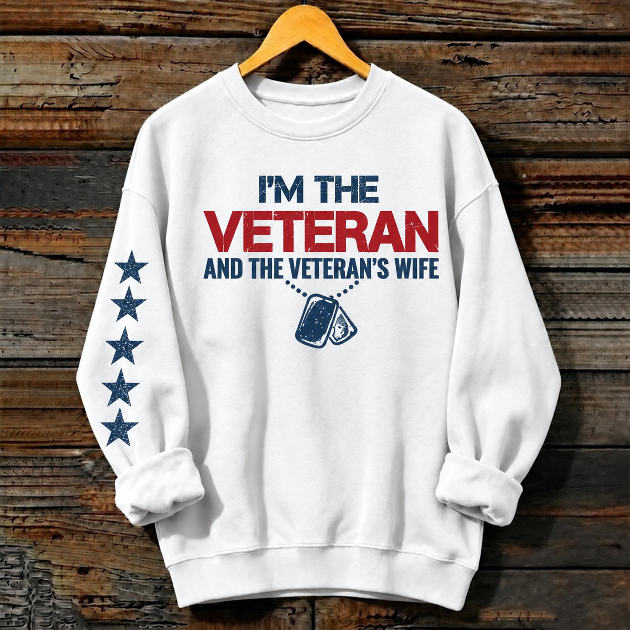 Women’s Veterans Day Printed Crewneck Sweatshirt