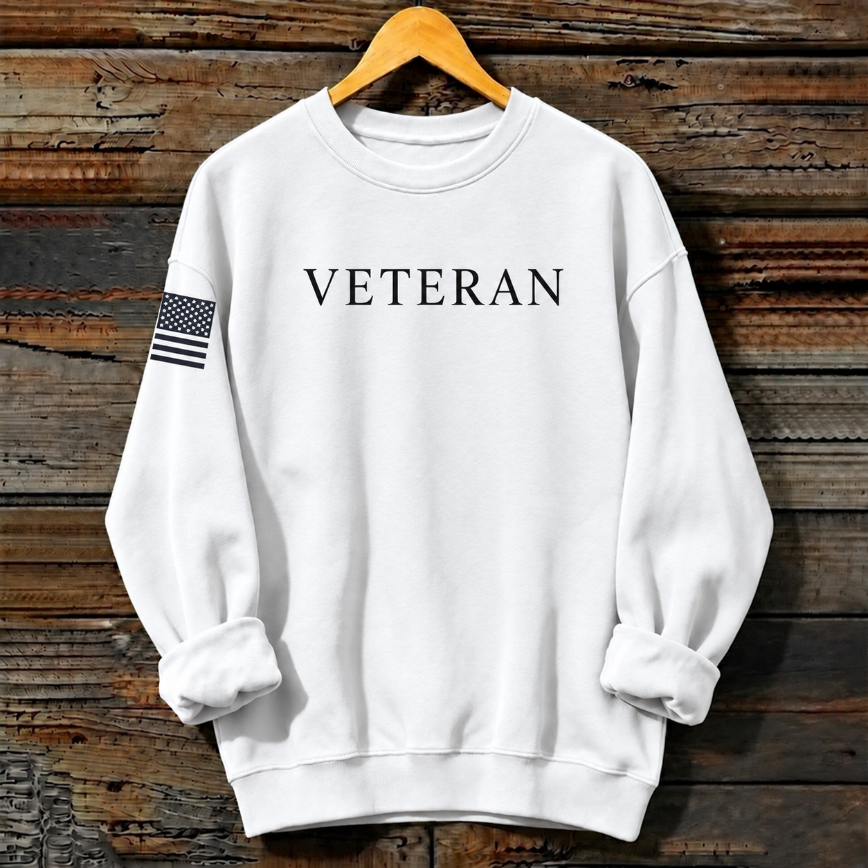 Women’s Veterans Day Printed Crewneck Sweatshirt