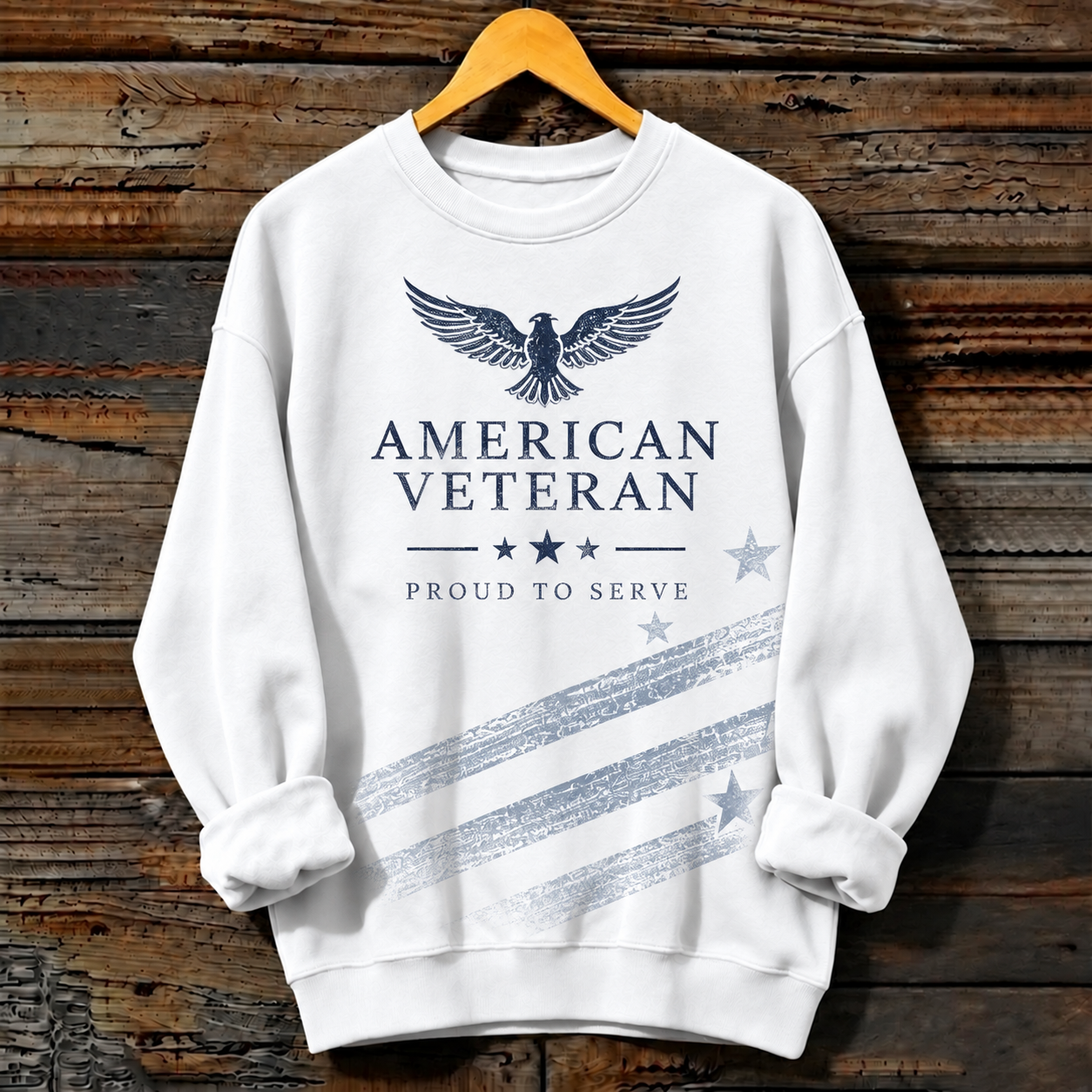 Women’s Veterans Day Printed Crewneck Sweatshirt