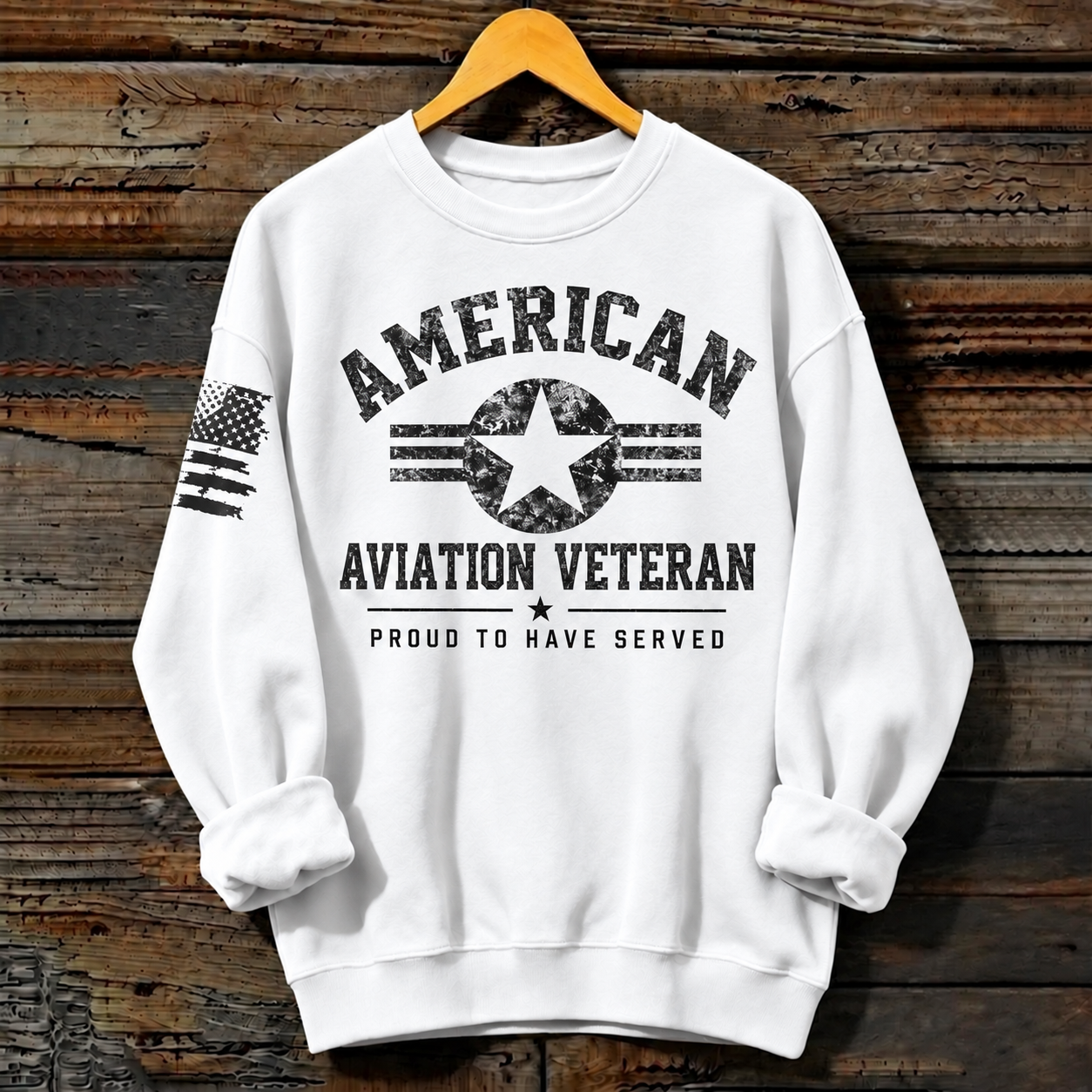 Women’s Veterans Day Printed Crewneck Sweatshirt