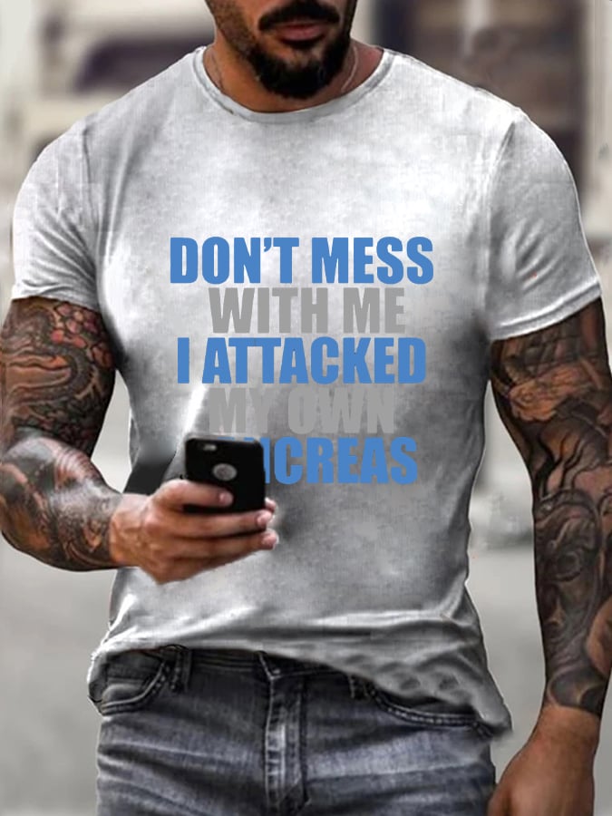 Men's Diabetes Awareness Casual T-Shirt