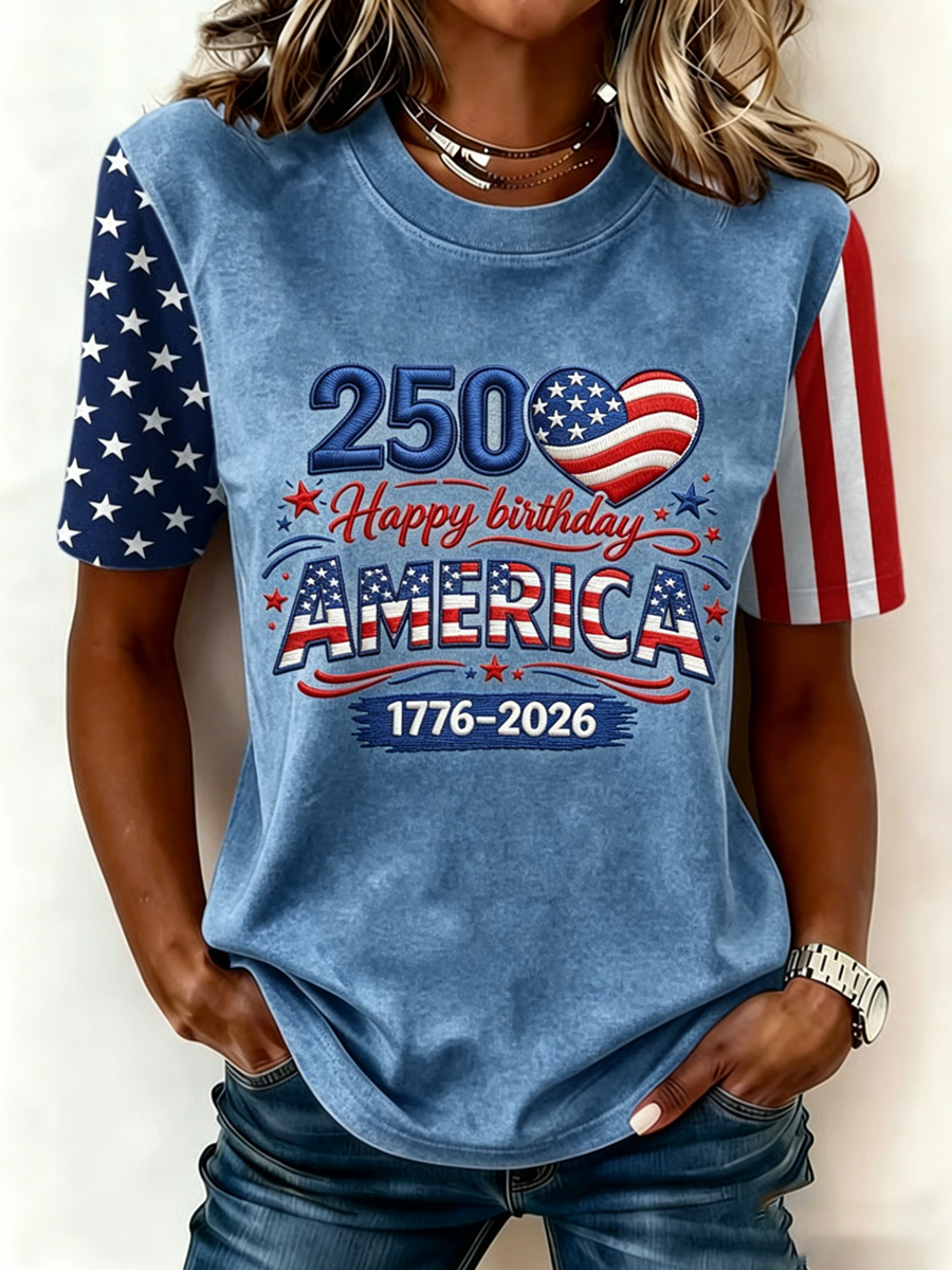 Women's Casual 250th Anniversary Printed Art T-Shirt