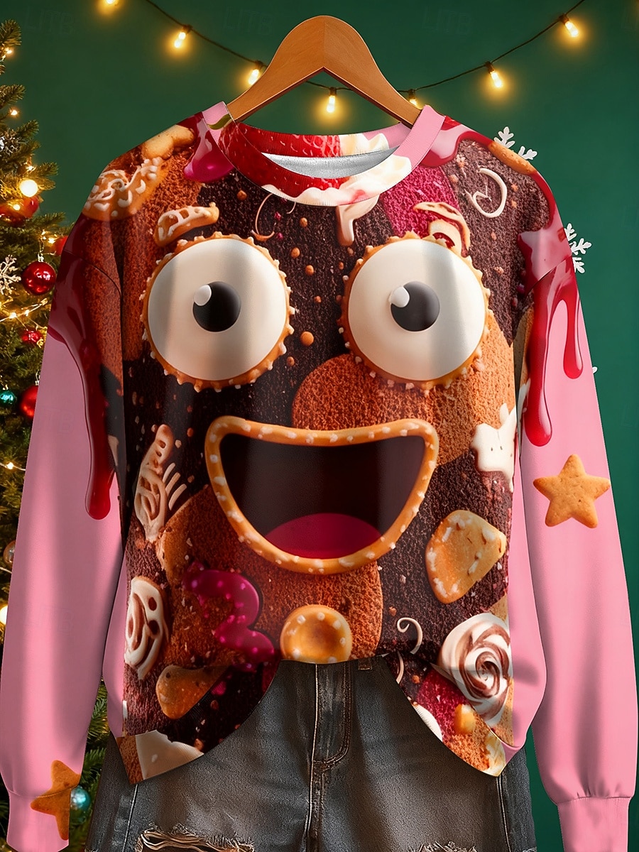 Regular Tops Home Street Dailywear Print White Yellow Pink Brown Fall Winter 2026 - $33.99 –P2