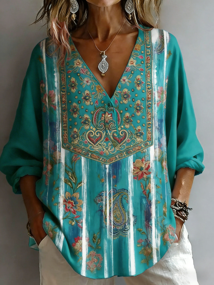 Women's Retro Casual Early Spring Shirt