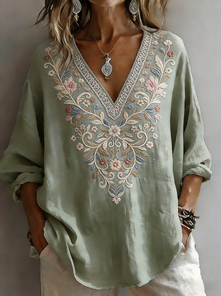 Women's Retro Casual Early Spring Blouse