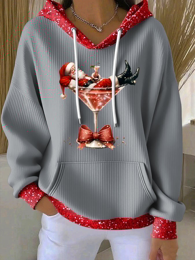 Women's Casual Christmas Margaret Santa Hoodie