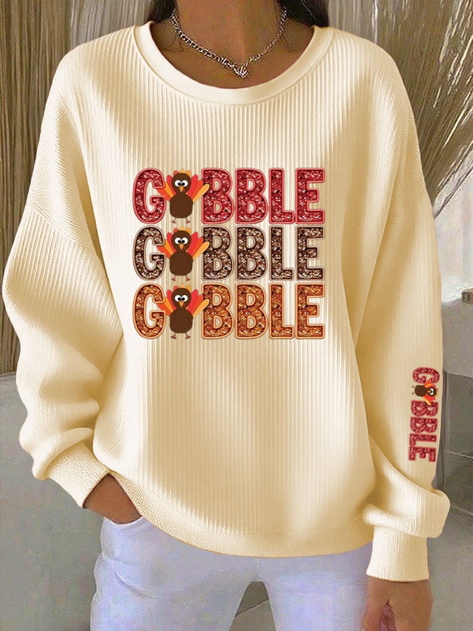 Women's Gobble Turkey Casual Sweatshirt