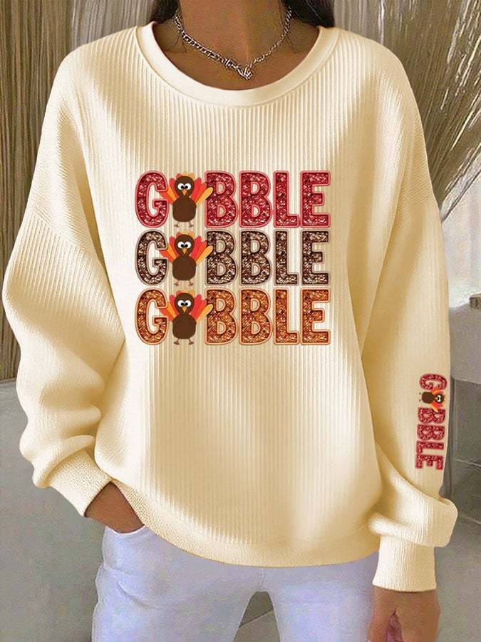 Women's Gobble Turkey Casual Sweatshirt