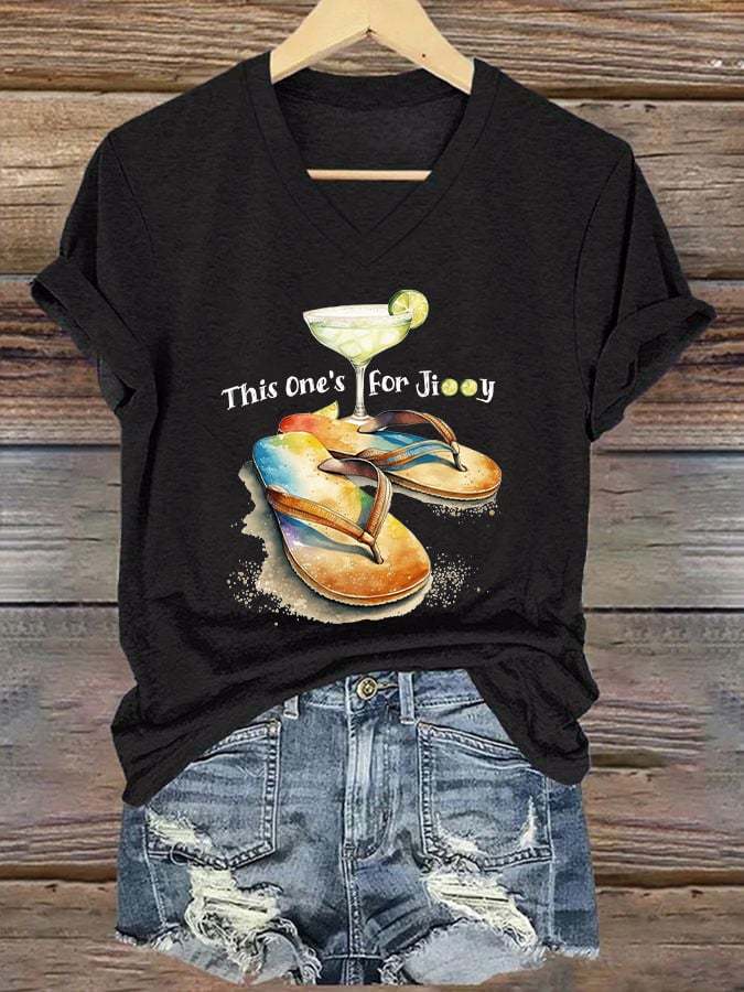 Women's Retro This One'S For Jimmy Print T-Shirt