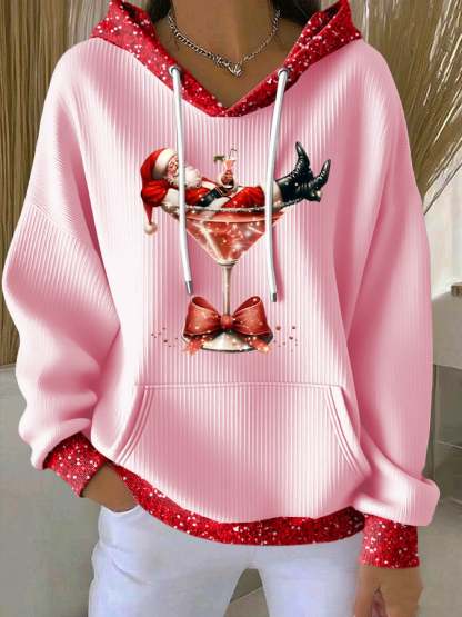 Women's Casual Christmas Margaret Santa Hoodie