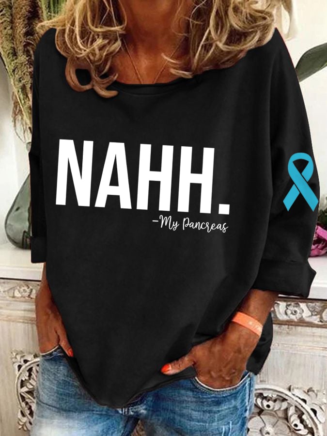 Women'S Diabetes Awareness Printed Sweatshirt